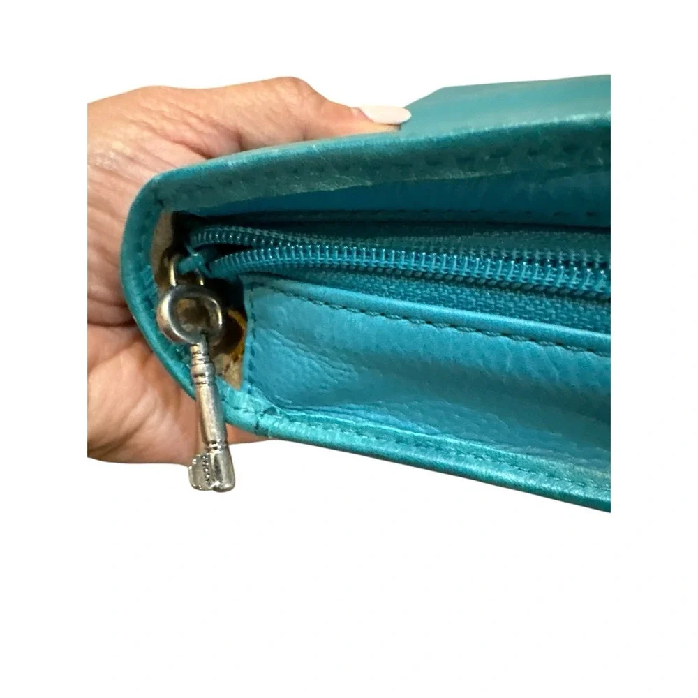 Fossil Zip‎ Around Travel Jewelry Case Teal